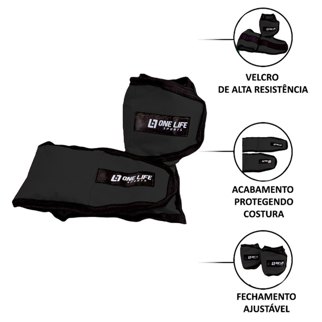 Kit Aeróbico Caneleira de 2kg  + Halter de 1kg + Colchonete + Roda +Extensor + Corda