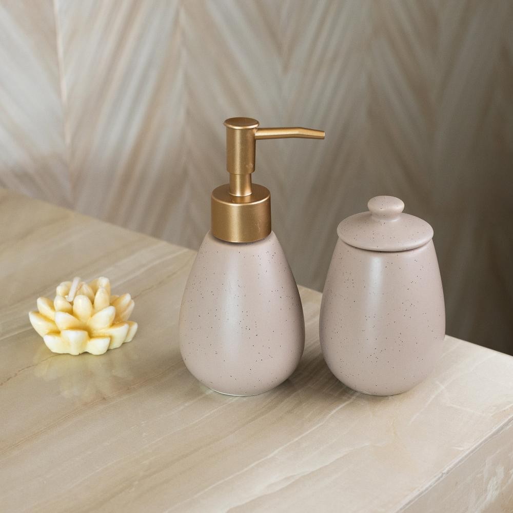 2 Peças Wolff Granilite para Banheiro de Cerâmica Nude em Oferta na Shopee