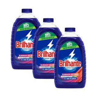 Kit 3 Sabão Líquido Brilhante Limpeza Total 3L em Oferta na Shopee
