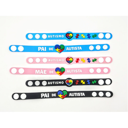Pulseira Mâe E Filha Pai E Filho Autista 2un Identificação novidade