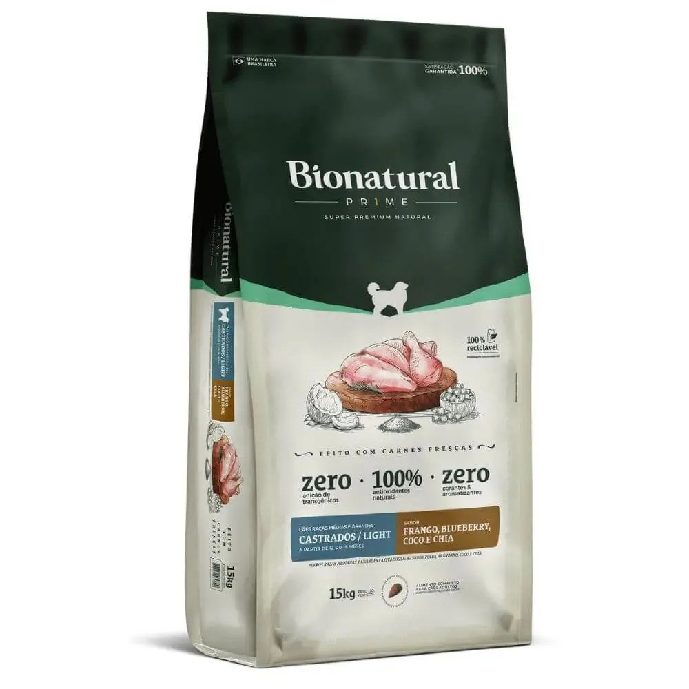Racao Special Dog Bionatural Prime Raças Medias E Grandes  Catrados E Ligth Frango 15Kg em Oferta na Shopee