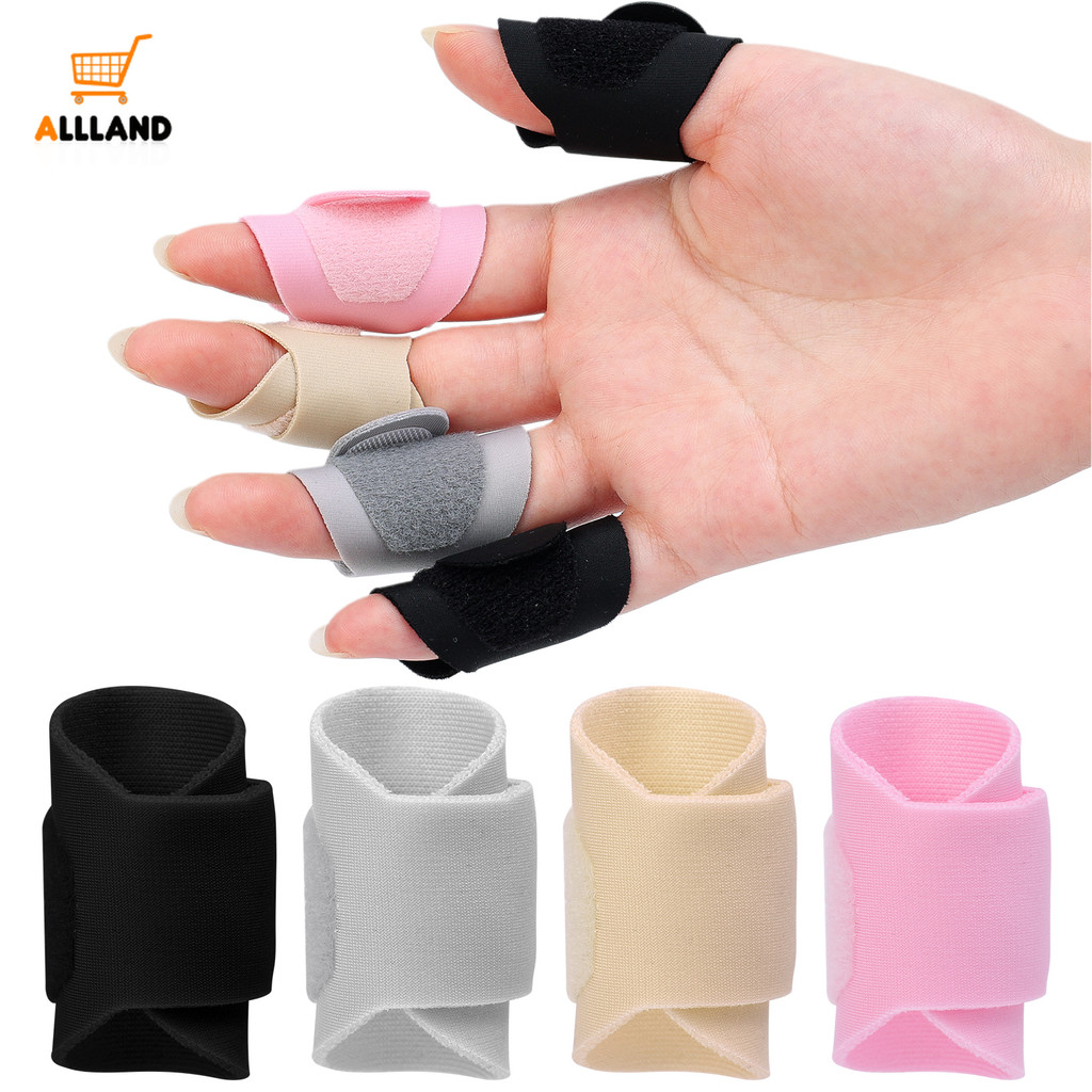 Conjunto De Mangas Protetoras De Dedo Com Prendedor De Gancho E Laço Ajustável Reutilizável , 5 Peças-Equipamento De Pro