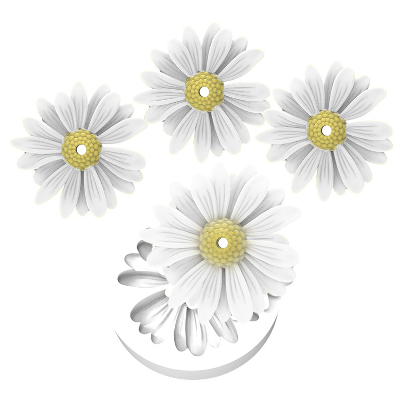 KIT 5 Forma de Silicone Margarida Com Furo Vela para Artesanato Lembrancinha Sabonetes Artesanais em Oferta na Shopee