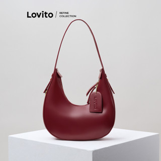 Lovito Elegante Plain Commute Dating Retro Pequena Bolsa de Ombro para Mulheres L111FD001