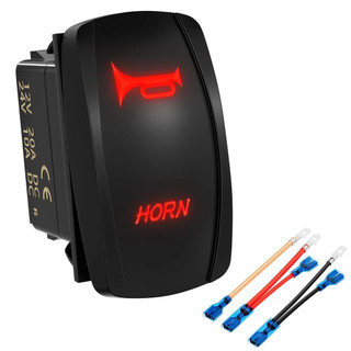 Botão Liga/desliga Interruptor Buzina com Led Vermelho Para Lancha Barco Caminhão ou Carro