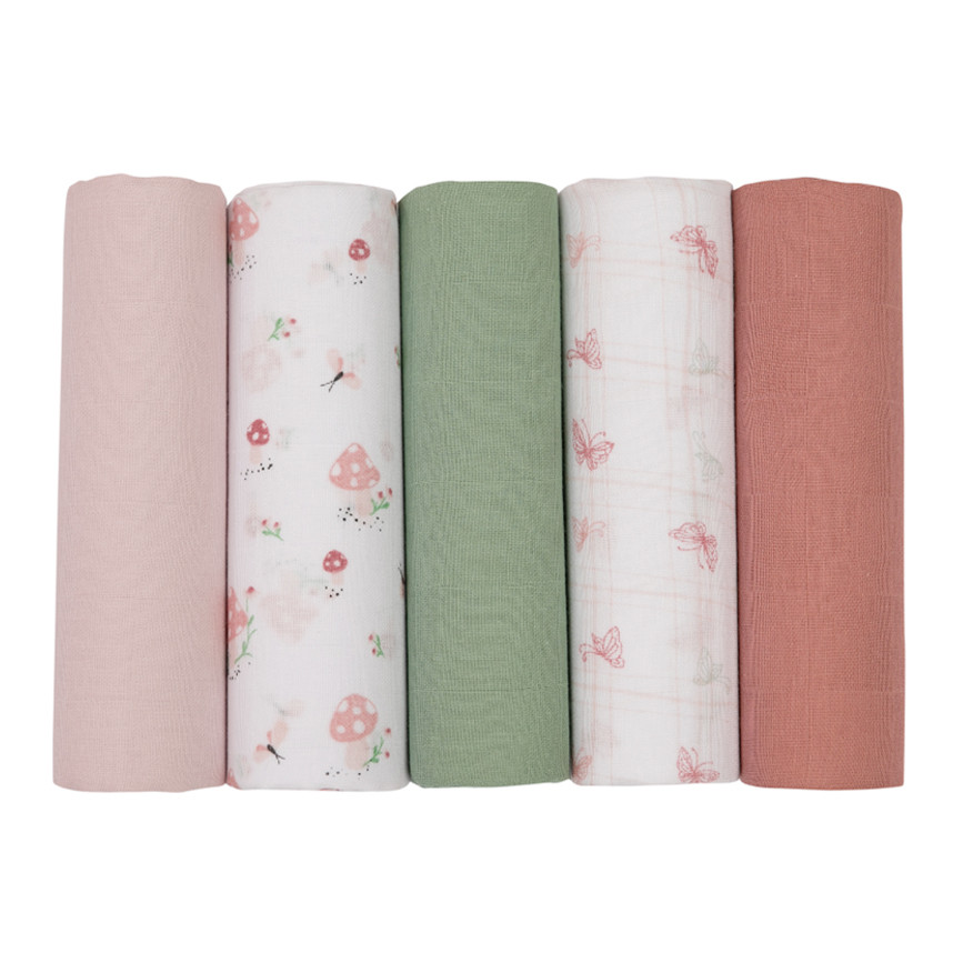 Kit Fraldas Papi Soft Estampado Com Bainha - 05 Peças