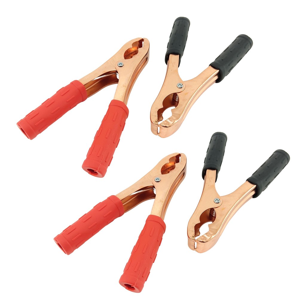 Jogo Kit 4 Garra Jacaré 200A Bateria Chupeta Clip Cabo Suporte Emborrachado em Oferta na Shopee