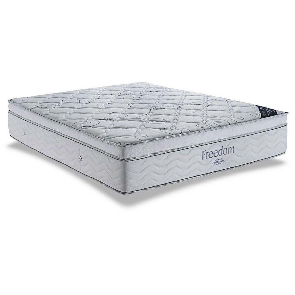 Colchão Casal Espuma Visco Molas Ensacadas SuperPocket Freedom OrtoPillow (138x188x32) - Ortobom em Oferta na Shopee