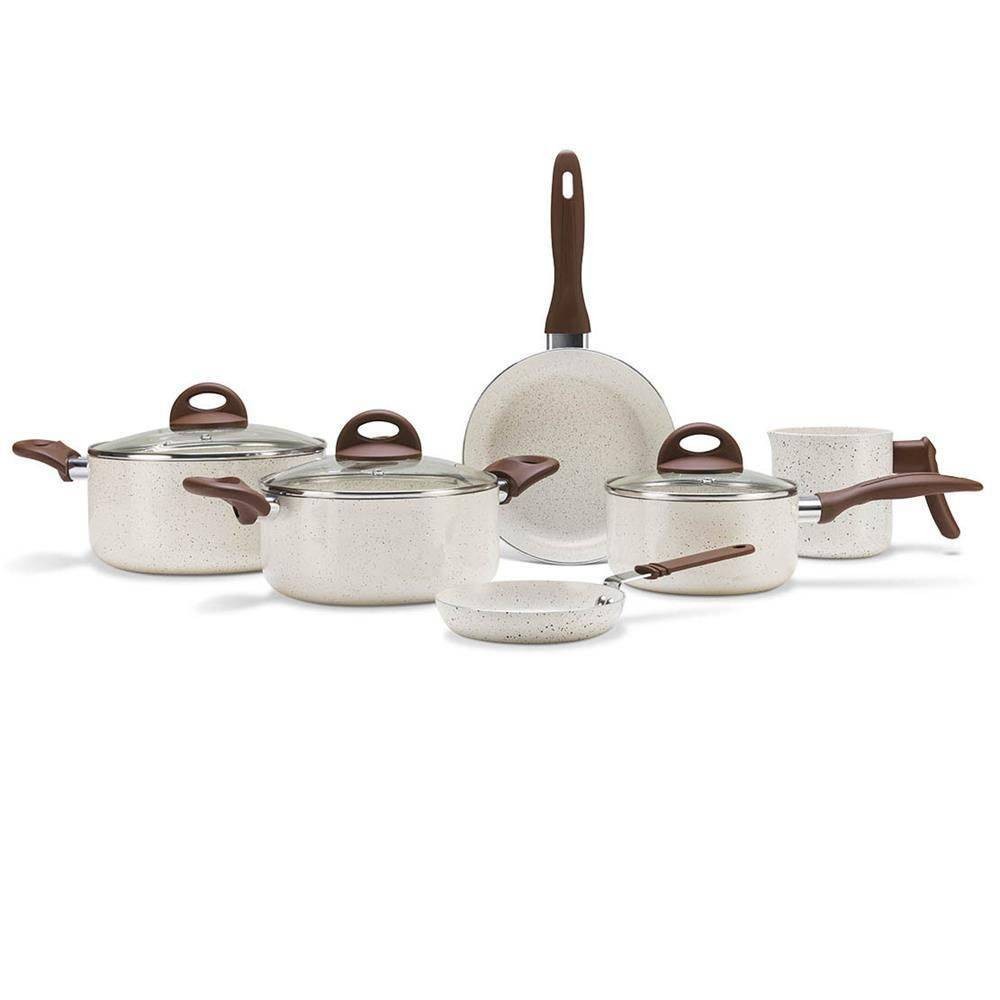 Jogo De Panelas 6 Peças Life Smart Plus Revestimento Cerâmico Brinox Vanilla 4791/102