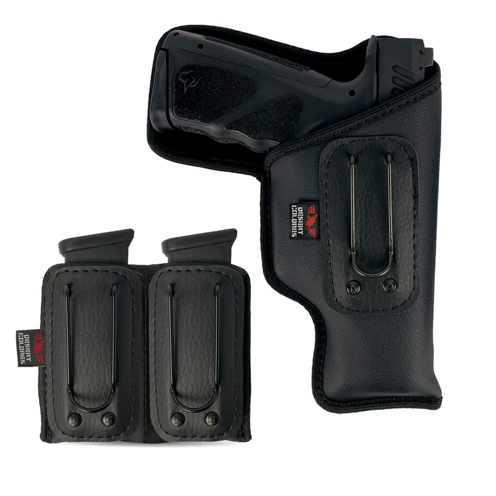Coldre P/ Pistola Taurus TS9 e Beretta APX e APX A1 + Porta Carregador Velado Duplo