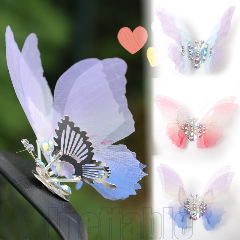 Ornamento De Carro Borboleta Com Asas Batendo-Decoração De Console Central De Saída De Ar Do-Borboletas Coloridas-Para M em Oferta na Shopee