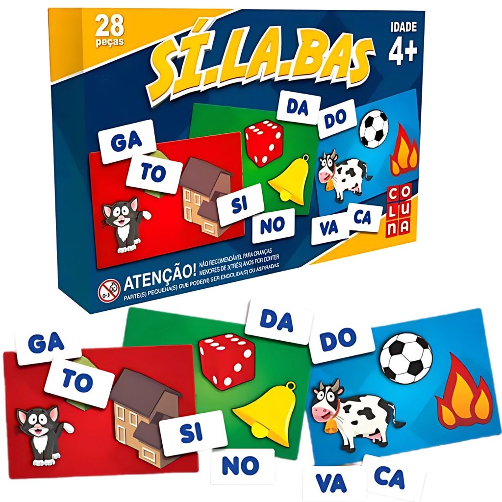 Jogo Educativo Português Aprendendo Sílabas 0913 - Pais & Filhos - Hobbies & Collections