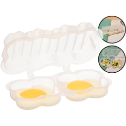 Omeleteira Portátil Dupla Micro-Ondas Forma Para Cozinhar Fritar Ovos Omelete Sem Óleo Dieta Fitness