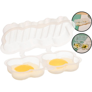Omeleteira Portátil Dupla Micro-Ondas Forma Para Cozinhar Fritar Ovos Omelete Sem Óleo Dieta Fitness