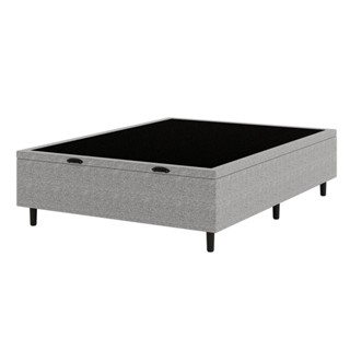 Base Box Baú Casal Hypnos 138x188x42 Cinza Umaflex em Oferta na Shopee