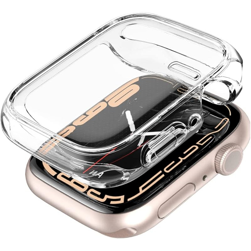 Capa Ultra Híbrida Projetada Para Apple Watch Com Protetor De Tela De Cobertura Total Series11/10 9/8/7 45mm-Cristal em Oferta na Shopee