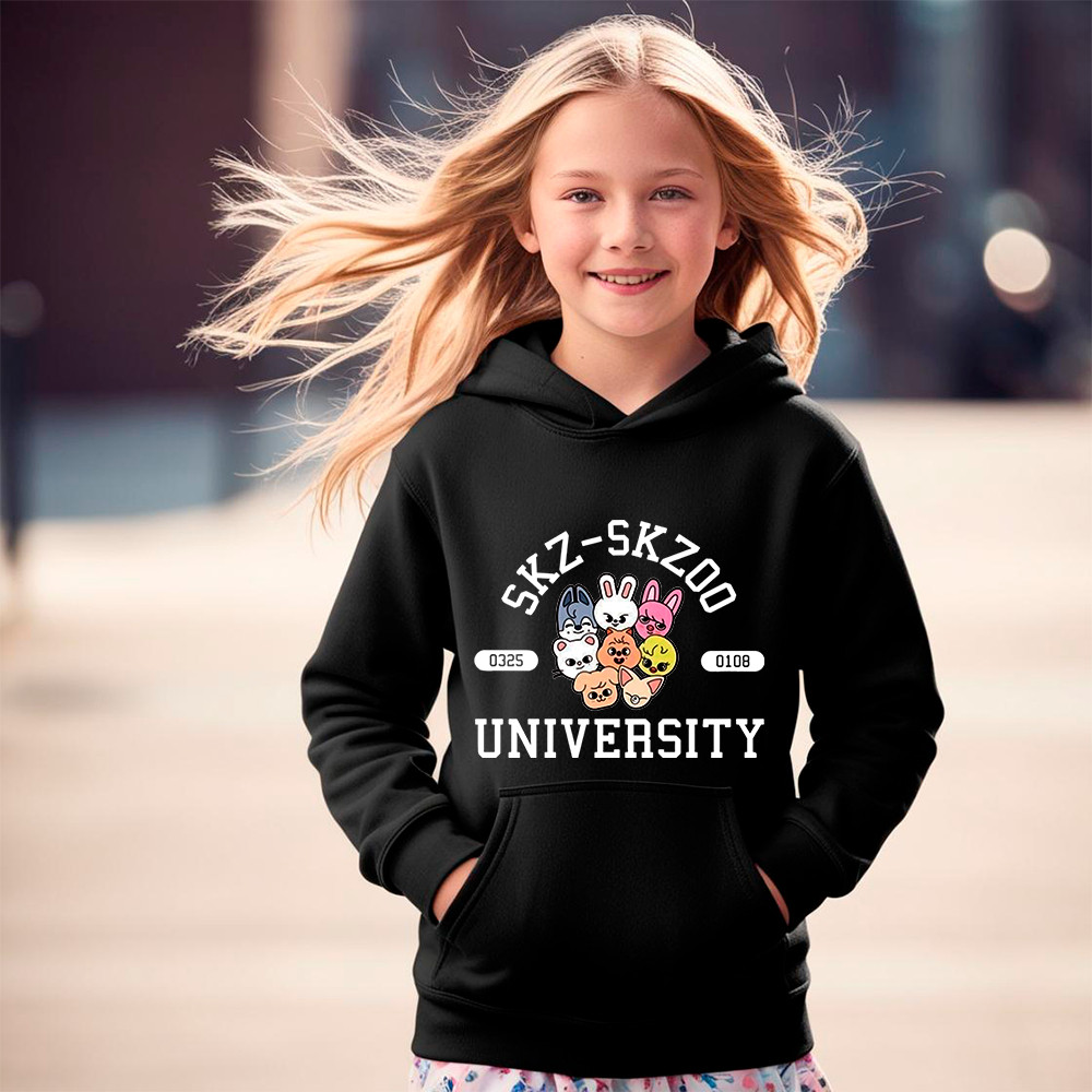 Blusa Moletom Infantil Stray Kids SKZ University em Oferta na Shopee