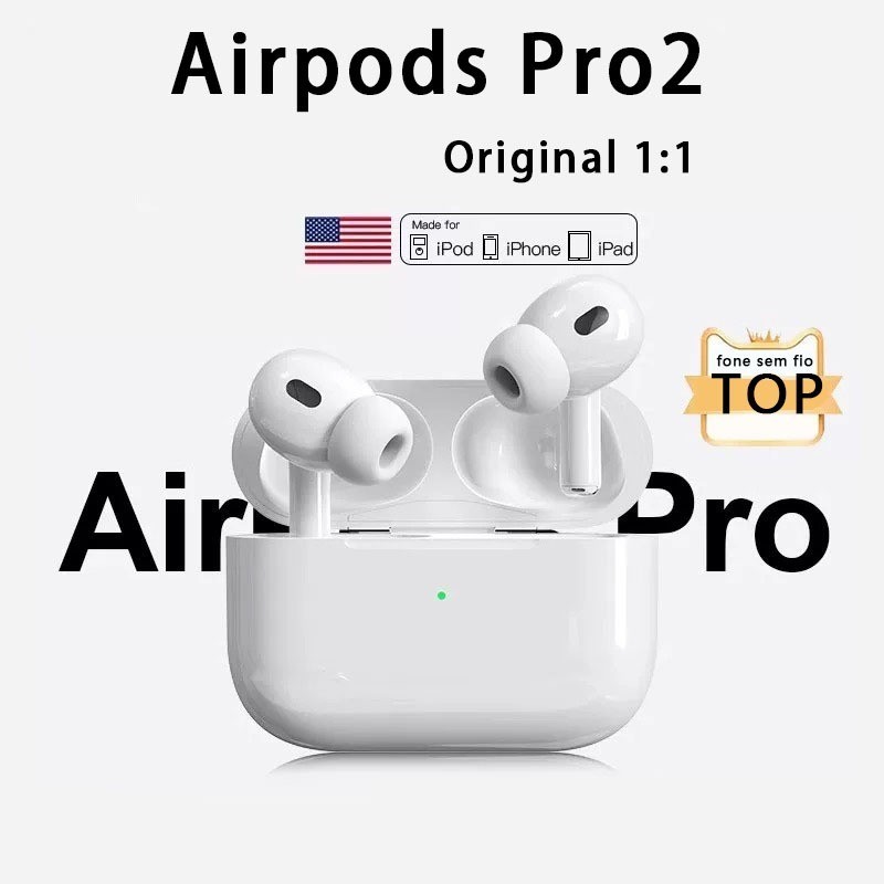 2025 Fone de Ouvido Sem Fio Airpods Pro 3 Com Cancelamento De Ruído para iOS e Android em Oferta na Shopee