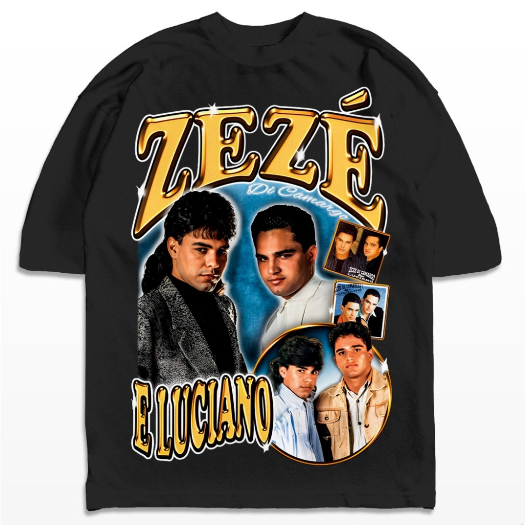 Camiseta Oversized Zezé di Camargo e Luciano Sertanejo Raiz Streetwear Camisa Unissex em Oferta na Shopee
