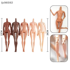 [ljc96592] 11 Articulações Móveis Boneca Africana Corpo Nu Pele Preta Crianças Linda Menina Presente [BR]