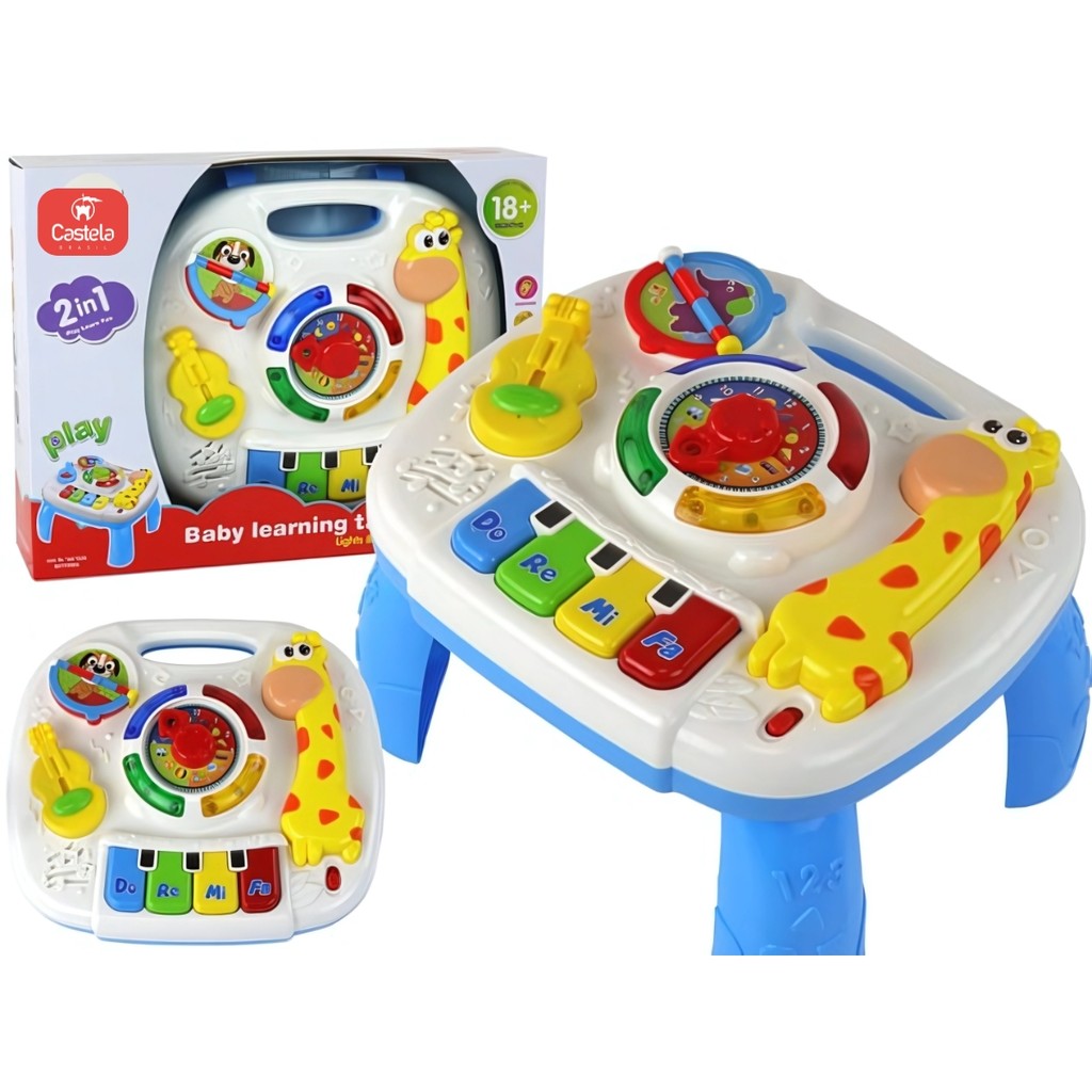 Mesinha Eletrônica Animais Multifuncional e Educativa Som Luz Castela em Oferta na Shopee