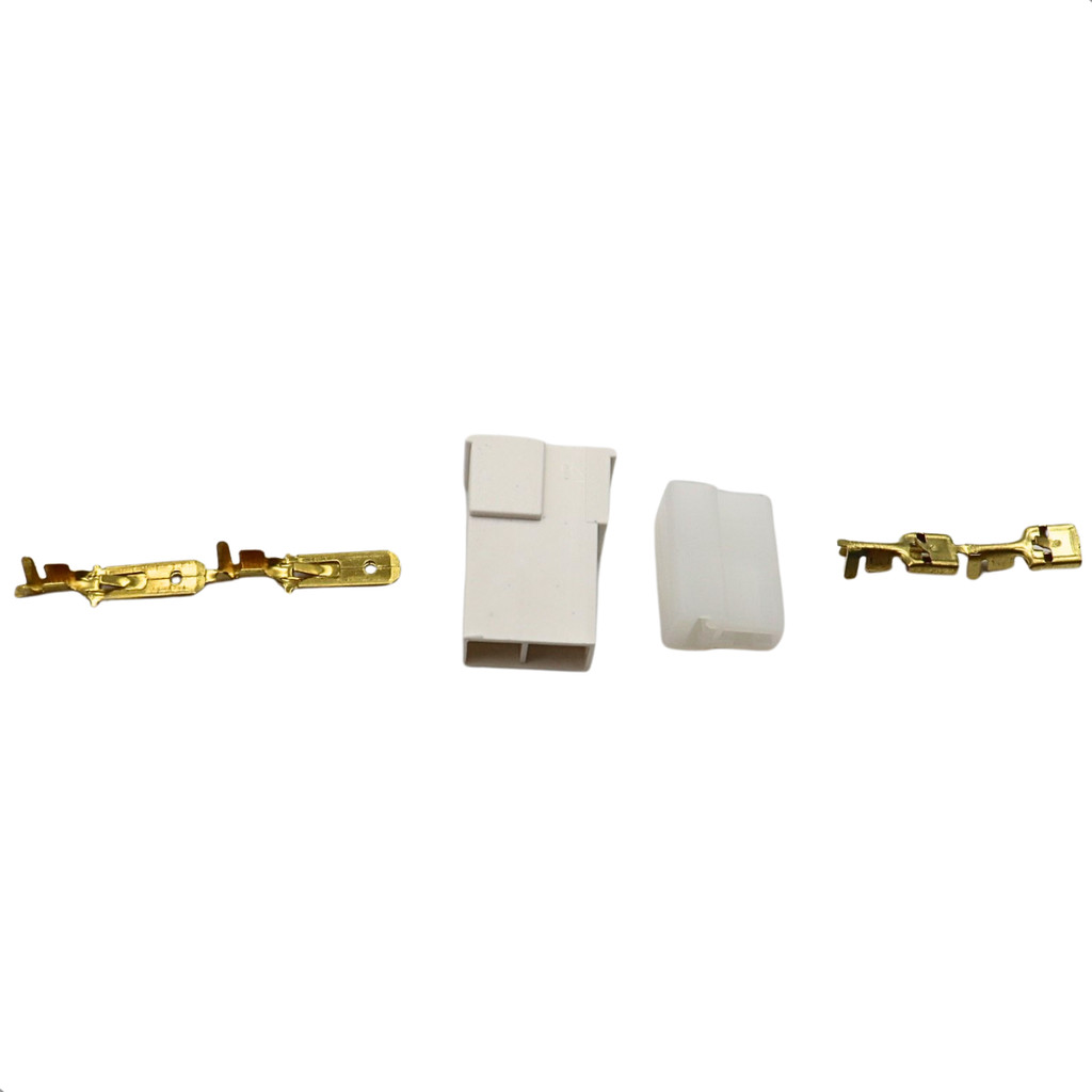Jogo Chicote Conectores para Instalação de Som Automotivo 2 Vias Terminal 6,3mm