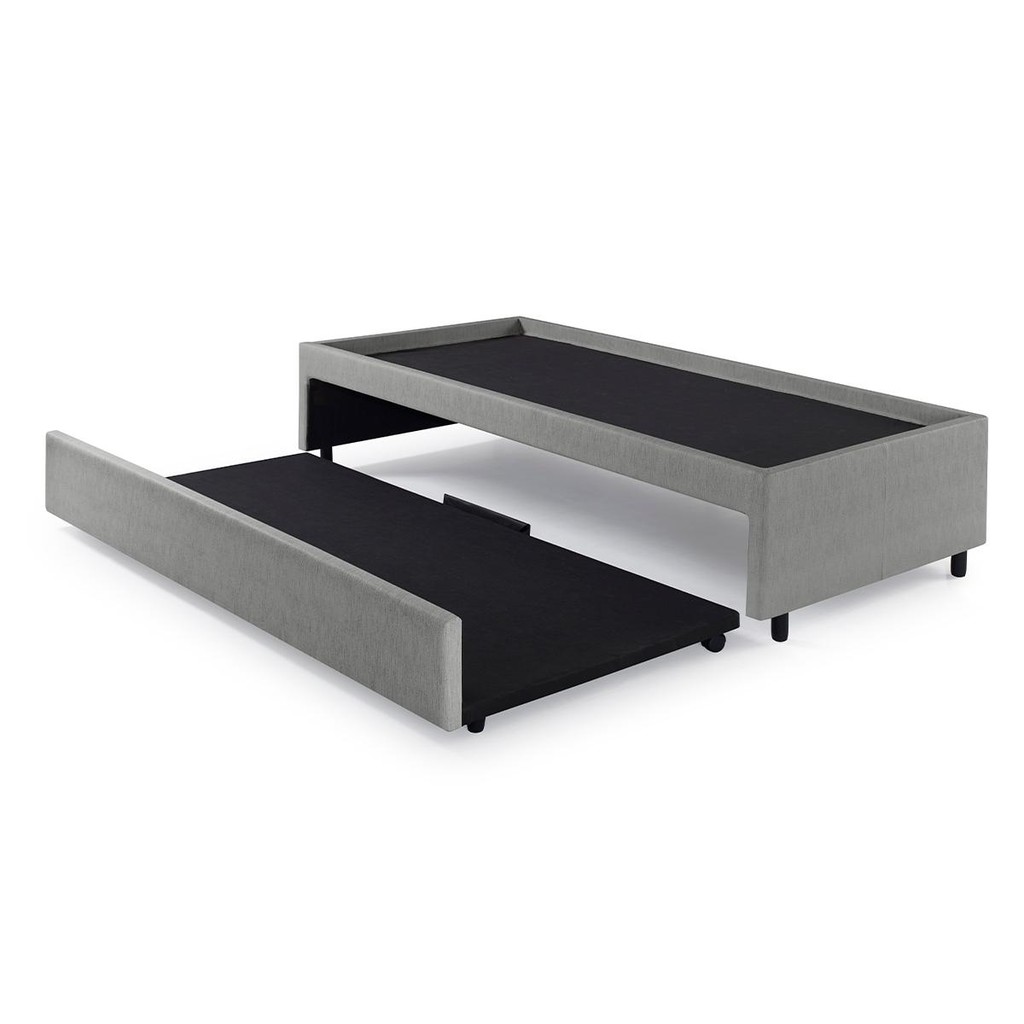 Bicama Box para Dois Colchões Solteirão 96x203 Courino Cinza