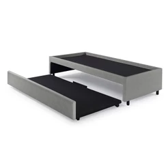 Bicama Box para Dois Colchões Solteirão 96x203 Courino Cinza