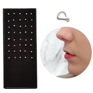1 unidade Piercing Nostril Pontinho Luz Furta-cor  Aço Cirúrgico Piercing de Nariz cor Prata em Oferta na Shopee
