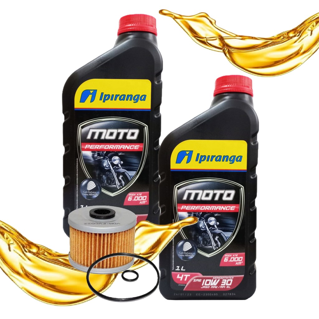 Troca de Óleo Cb 300f Twister / Cb 250f Twister / Xre 300 Ipiranga 10w30 2 Litros + Filtro em Oferta na Shopee