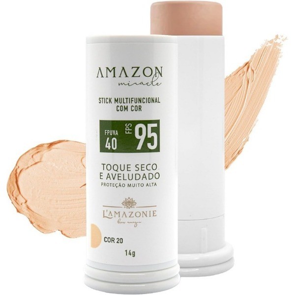 L'AMAZONIE-Bastão Multifuncional Com Cor FPS95 FPUVA40-Protetor Solar E Primer-Proteção , Tratamento Beleza