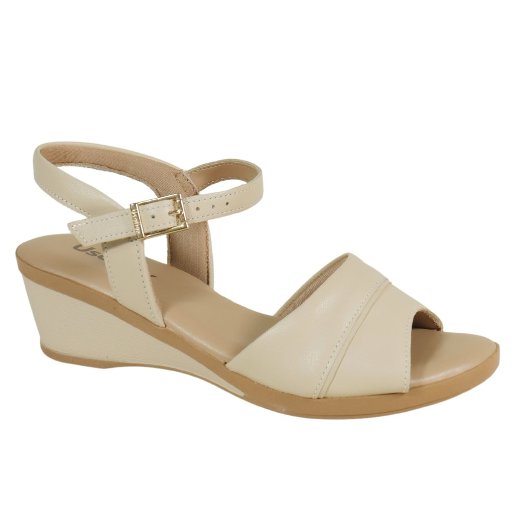 Sandália Usaflex Anabela Feminina Conforto Clássica MM0903