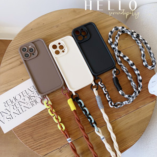 Para iPhone 16 Pro Max Capa De Telefone Ultrafina Macia TPU Fosca Longa Colar Crossbody Corda 17 15 14 13 12 11 15Plus C em Oferta na Shopee