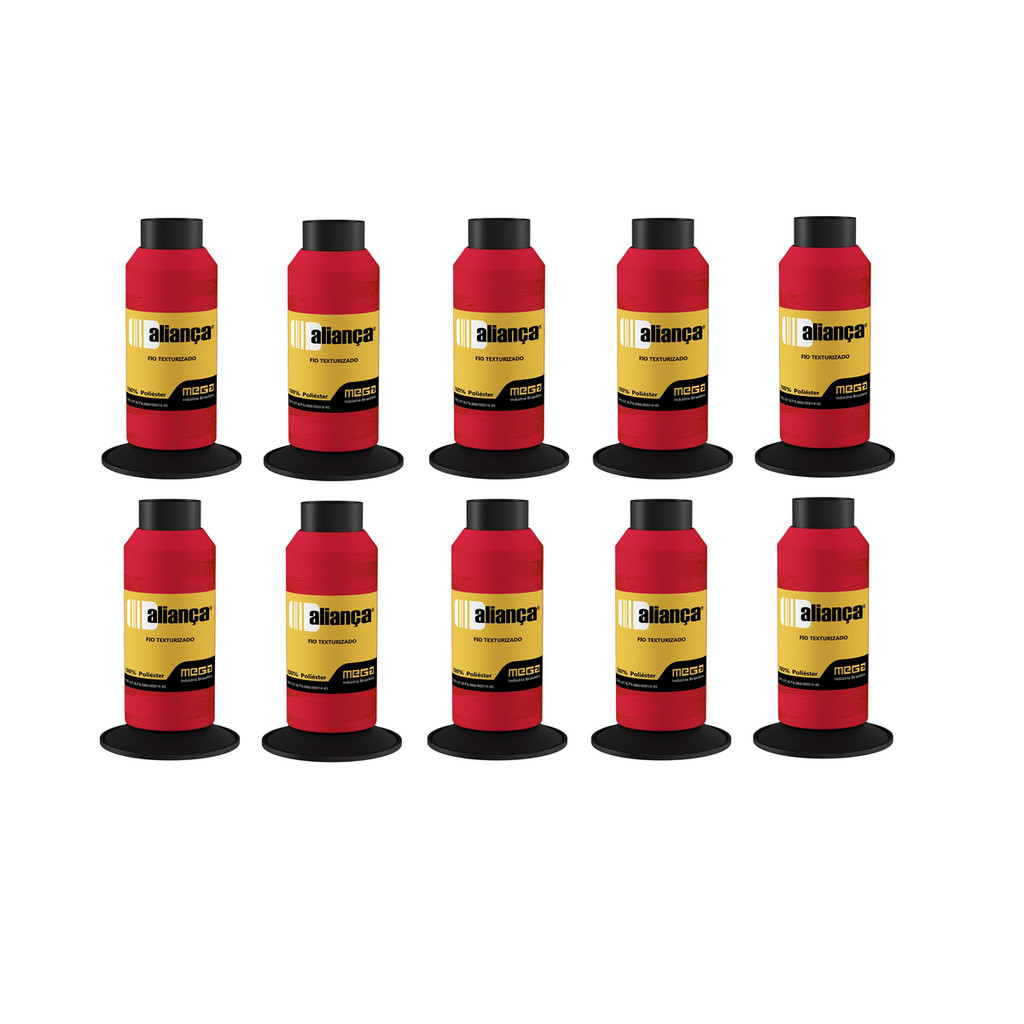 Fio Overloque Kit 10 Fio Costura Aliança 70g Fio Overloque