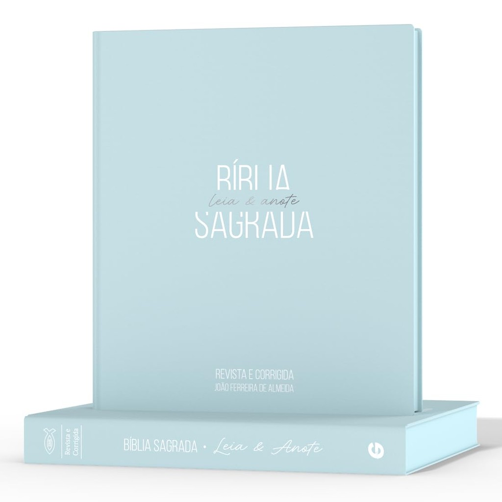 Detalhes do Bíblia Sagrada Leia e Anote | ARC | Letra Normal | Espaço para Anotações | Capa Dura | Azul Sublime