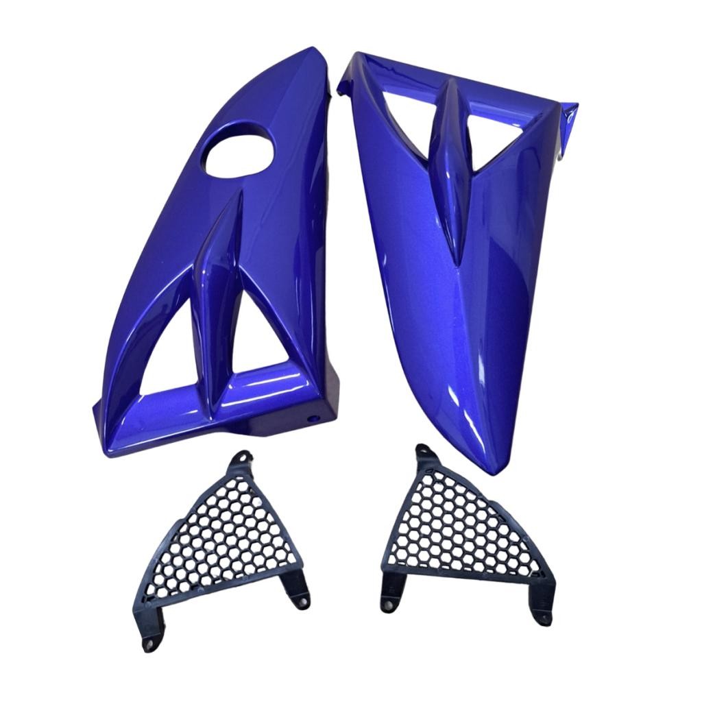 Par Aba Do Tanque Lateral Asa Yamaha Ybr 125 2000 2001 Azul