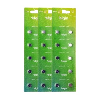 Kit 30 Baterias Pilhas Alcalina Lr621 1,5v 3 Cartelas Elgin em Oferta na Shopee