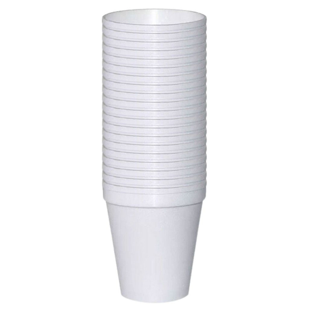 Copo Descartavel Isopor 240Ml Café Chá Bebida Quente Pacote Com 25 Unidades