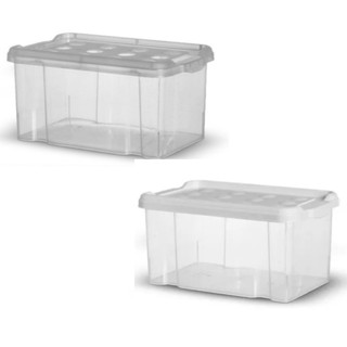 2 Caixa Organizadora Empilhável Container 6 Litros Niquelart em Oferta na Shopee