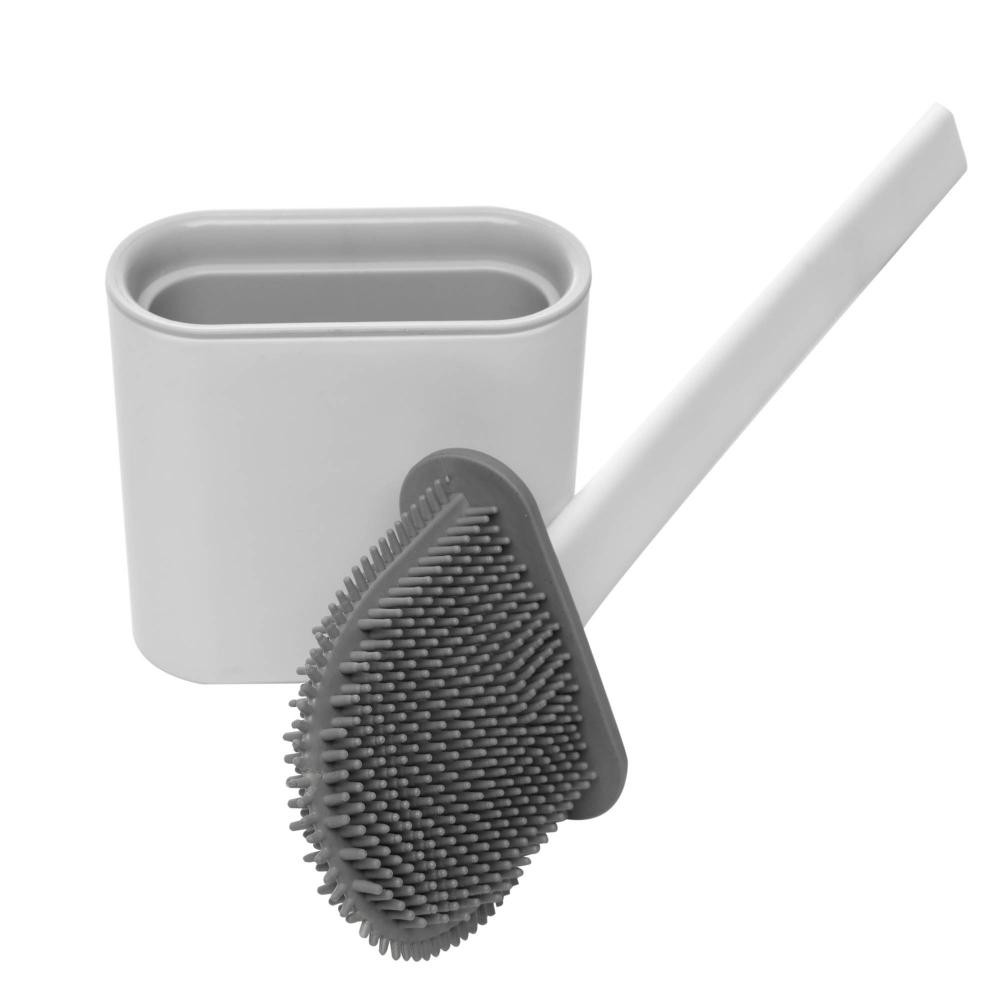 Escova Sanitária com Suporte 10cm x 4cm x 35,5cm Cinza Plást - Home & Living