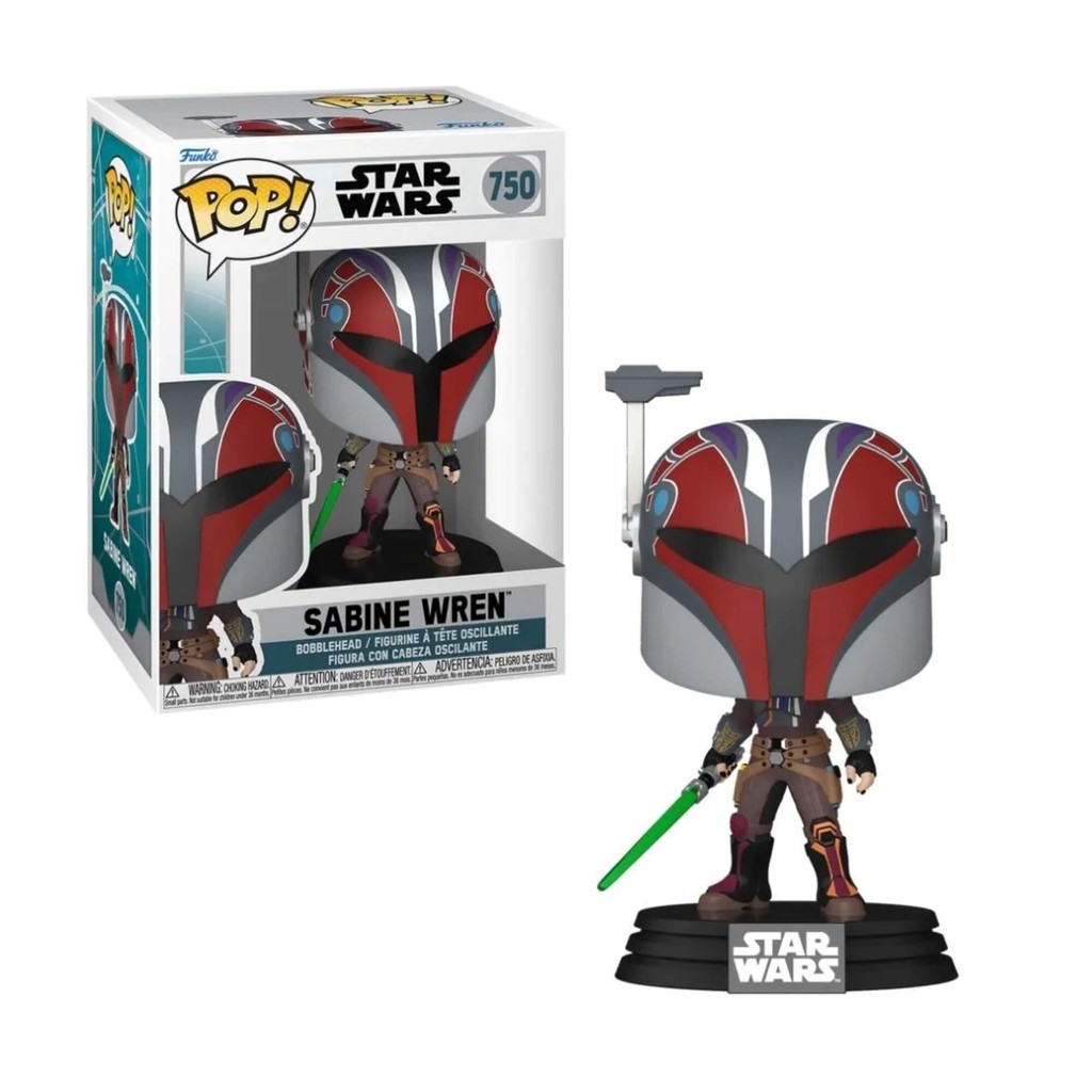 Boneco Original Funko Pop! Star Wars Ahsoka Sabine Wren 750 Figura de Ação Colecionável Vinil