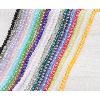 Fios de cristal de vidro flat 8mm cerca de 60 à 65 contas por fio - Montagem de terços, pulseiras, guias, japamalas em Oferta na Shopee