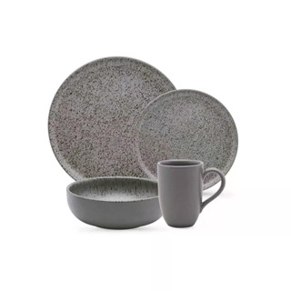 Jogo de Jantar e Lanche 16 Peças Chá Café Gray Oxford em Oferta na Shopee