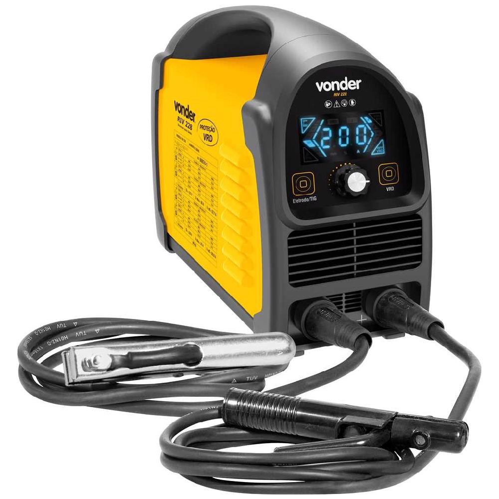 Solda Inversora com Eletrodo e TIG 200A Display Led Mono RIV 228 VONDER