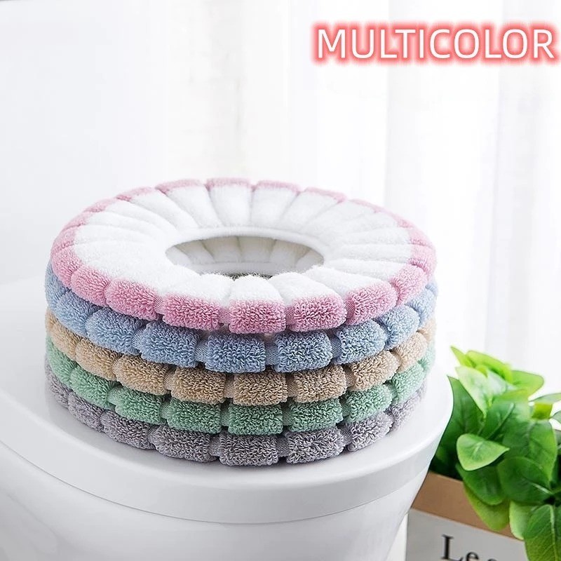 KIT2 Capa De Assento De Vaso Sanitário Almofada Sanitária Confortável Lavável Para Banheiro