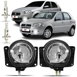 Par Farol Milha Fiat Palio G4 2008 2009 2010 2011 2012 + Lâmpada