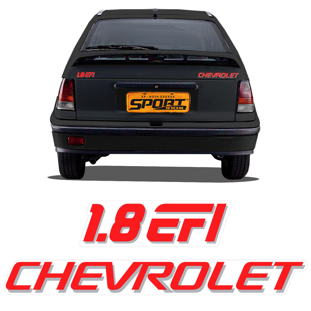 Adesivos Chevrolet Kadett Ipanema 1.8 Efi 1993/1998 Vermelho em Oferta na Shopee