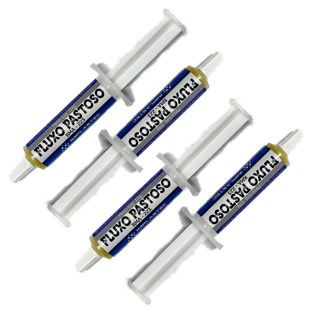 4 x Seringa de 10G de  Fluxo Pastoso   Implastec Rm-223
