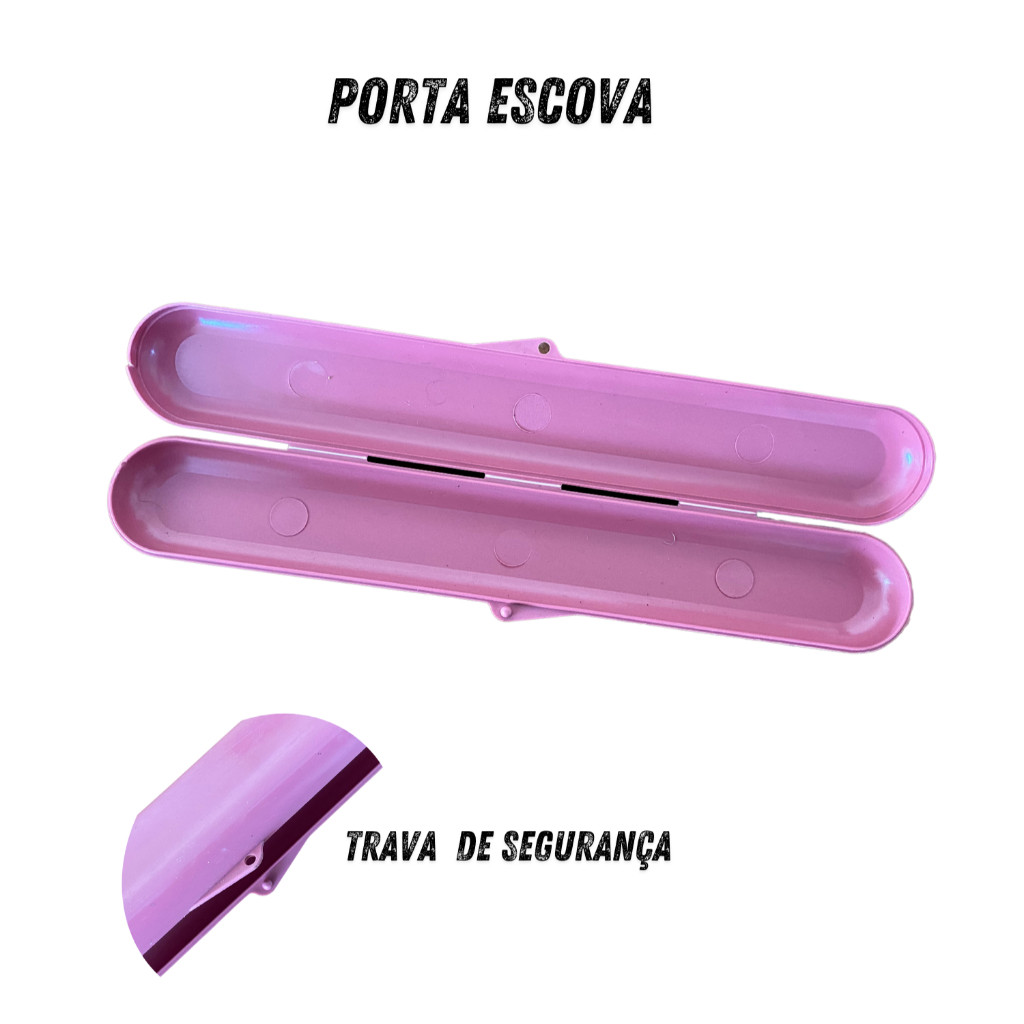 KIT PARA VIAGEM - SABONETEIRA + PORTA ESCOVA CORES — imagem 2 de 2