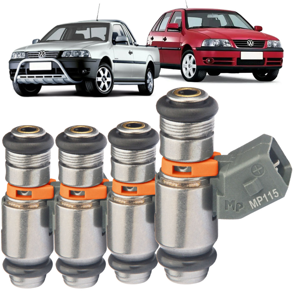 Kit 4 Bico Injetor Gol Saveiro Parati 1.6 8v Flex Gasolina Álcool 2000 2001 2002 2003 2004 2005 Iwp115